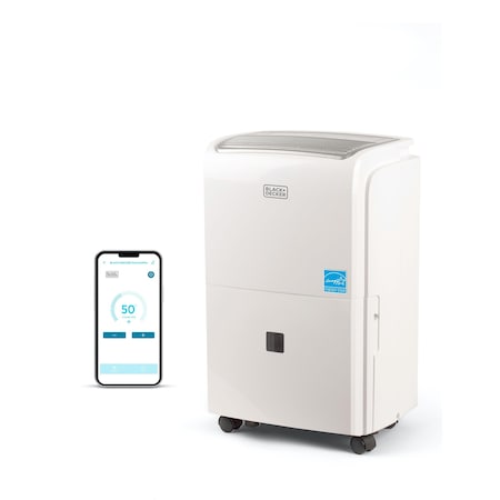 Black & Decker 50 Pint Portable Dehumidifier with Built-in Pump + Wi-Fi BDT50PWTBWF